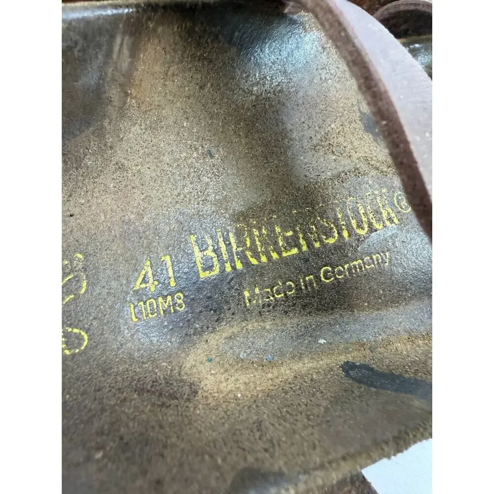 Birkenstock Mayari Brown Leather Sandals Men's EU 41 US 8 Adjustable